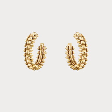 Clash De Studded Ridge Hoop Earrings