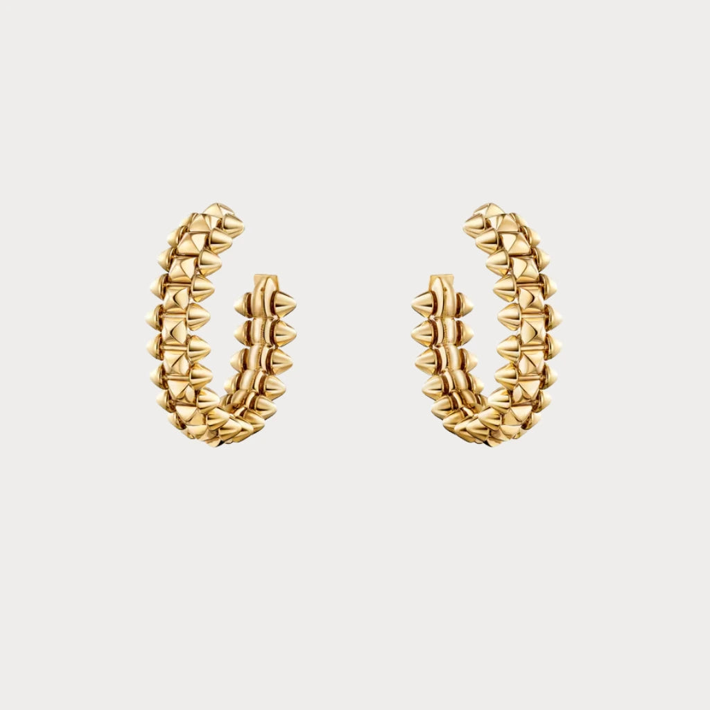 Clash De Studded Ridge Hoop Earrings
