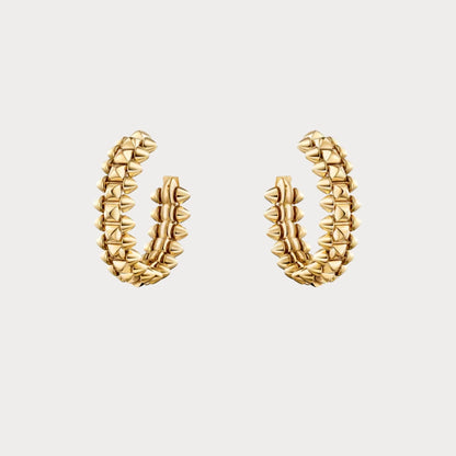 Clash De Studded Ridge Hoop Earrings