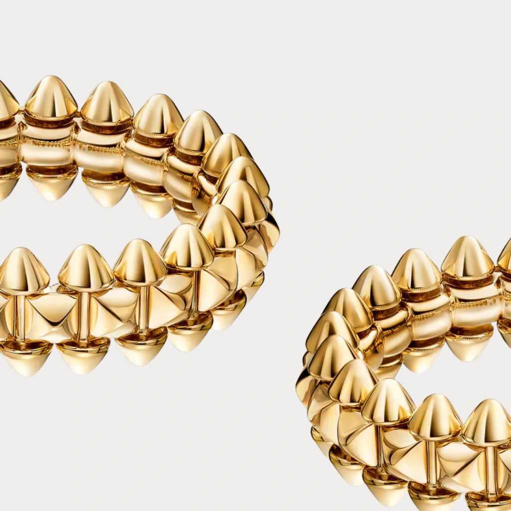 Clash De Studded Ridge Hoop Earrings