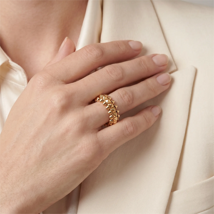 Clash Double Stud Band Ring