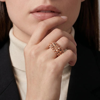 Clash Pyramid Stud Band Ring