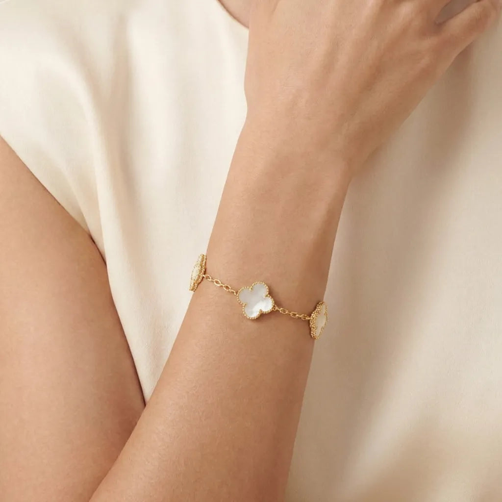 Clover Charm Link Bracelet