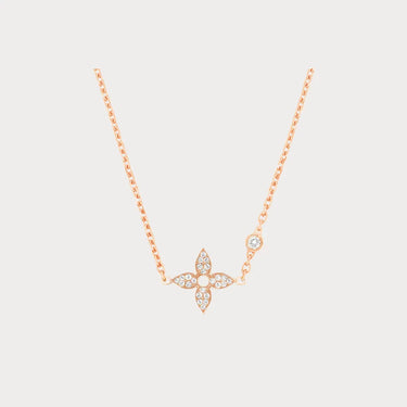 Color Blossom Pave Petal Necklace