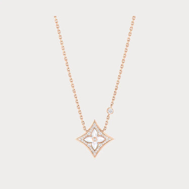 Color Blossom Pave Star Necklace