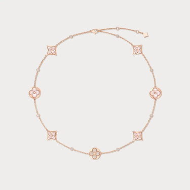 Color Blossom Station Motif Necklace