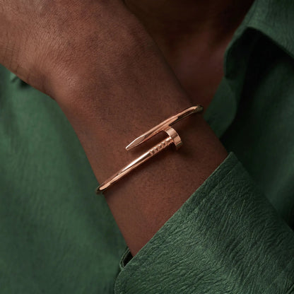 Curved Nail Open Bangle Bracelet