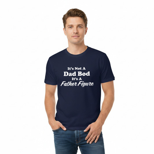 4th & Zuri - Dad Bod Father Figure T-Shirt – Unisex – Navy Blue