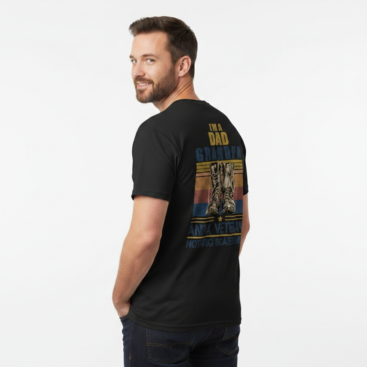 4th & Zuri - Dad Grandpa Veteran Boots T-Shirt – Unisex – Black