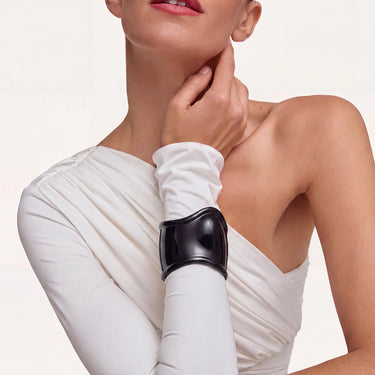Elsa Peretti Bone Black Large Wide Cuff Bracelet