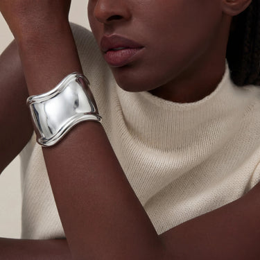 Elsa Peretti Bone White Large Wide Cuff Bracelet