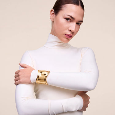 Elsa Peretti Bone Yellow Large Wide Cuff Bracelet