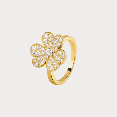 Frivole Yellow Sparkle Flower Ring