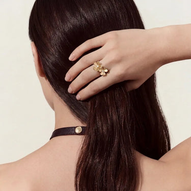 Frivole Yellow Two Bloom Open Ring