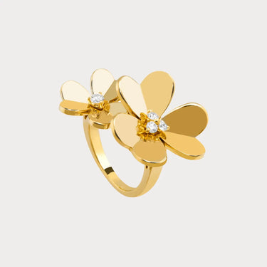 Frivole Yellow Two Bloom Open Ring