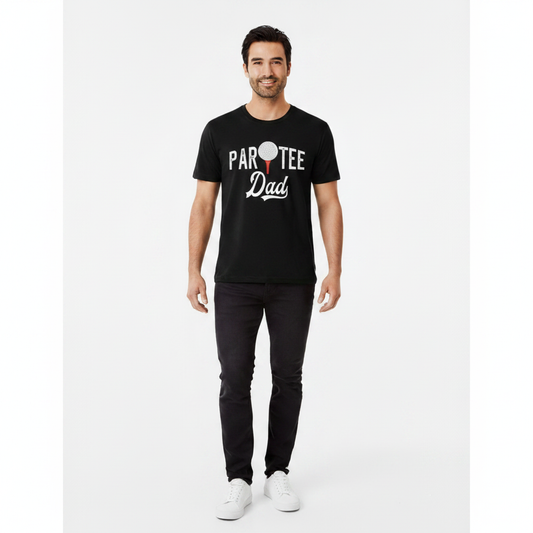 4th & Zuri - Golf Ball Par Tee Dad T-Shirt – Unisex – Black