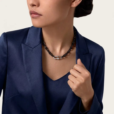 HardWear Black Tone Beaded Link Necklace