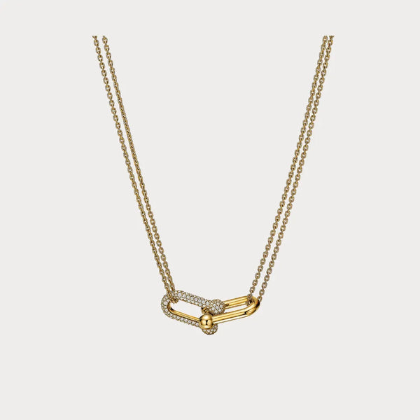 HardWear Gold Double Chain Link Pendant Necklace