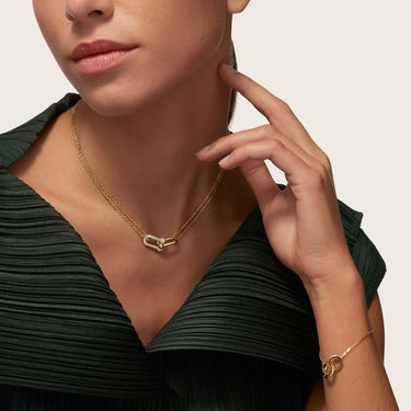 HardWear Gold Double Chain Link Pendant Necklace