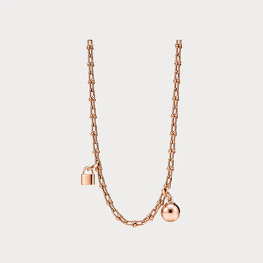 HardWear Rose Gold Round Charm Necklace