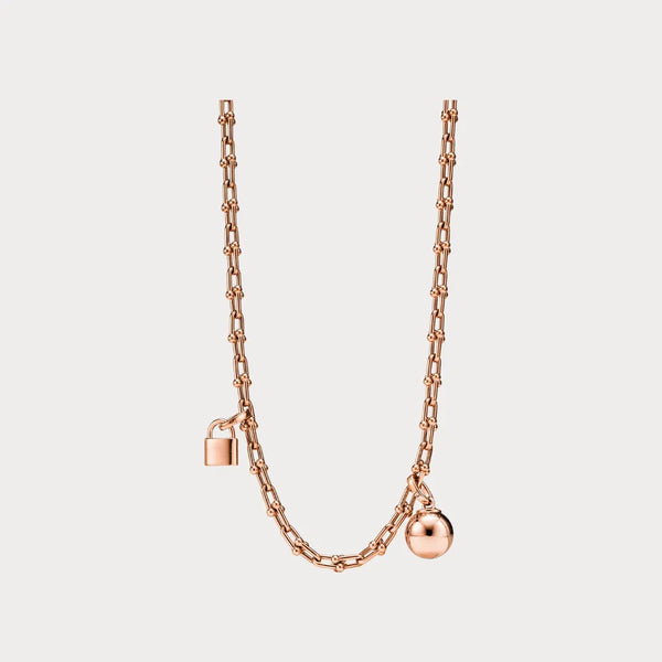 HardWear Rose Gold Round Charm Necklace