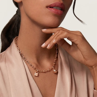 HardWear Rose Gold Round Charm Necklace