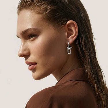 HardWear White Link Hoop Earrings