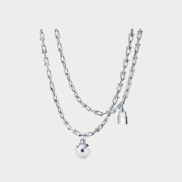 HardWear White Lock Sphere Pendant Necklace