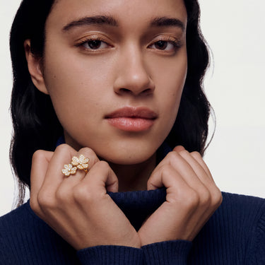 Frivole Yellow Double Flower Ring