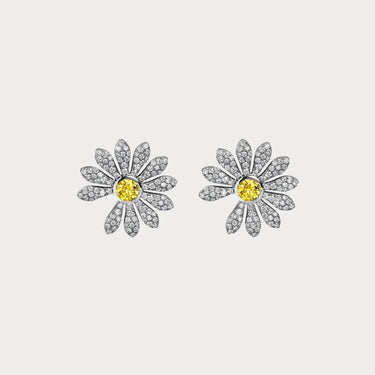 JC Daisy Pave Stud Earrings