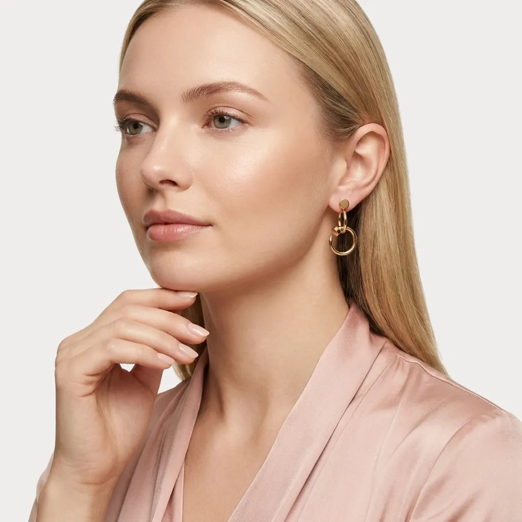 Juste un Clou Drop Hoop Earrings