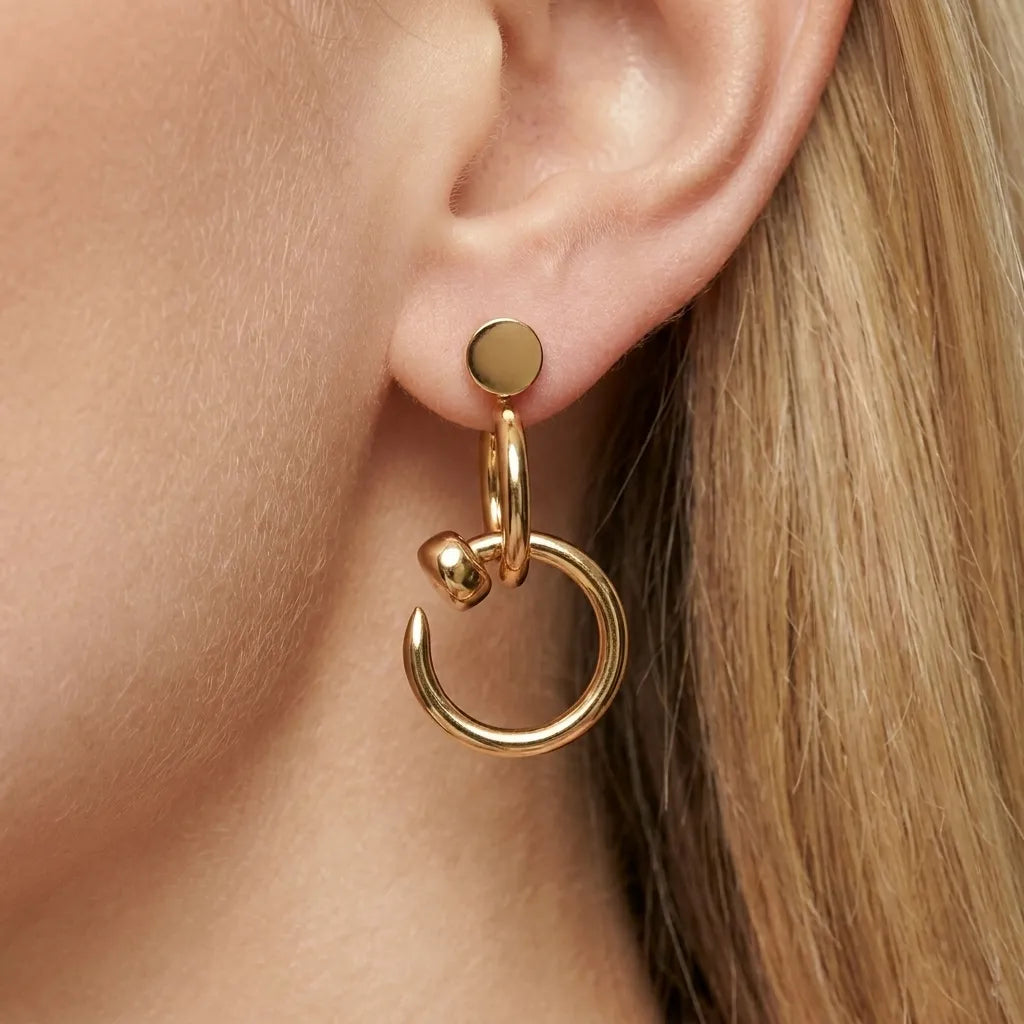 Juste un Clou Drop Hoop Earrings