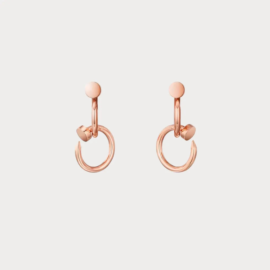 Juste un Clou Nail Circle Earrings