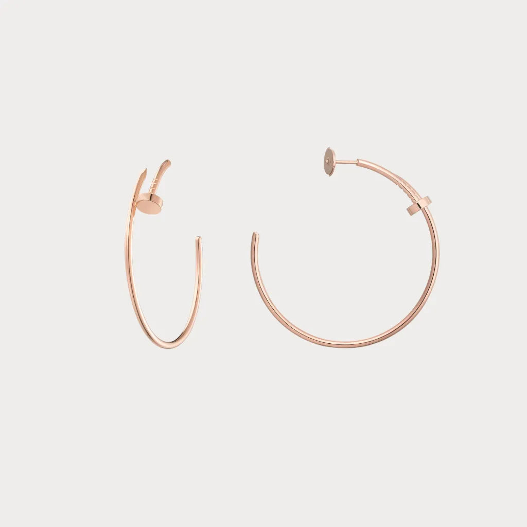 Juste un Clou Nail Motif Hoop Earrings