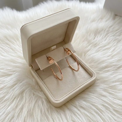 Juste un Clou Nail Motif Hoop Earrings