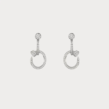 Juste un Clou Pave Circle Drop Earrings