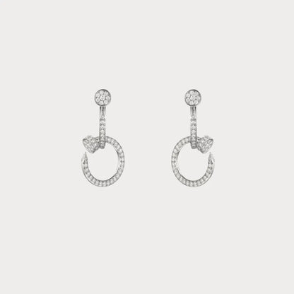 Juste un Clou Pave Circle Drop Earrings