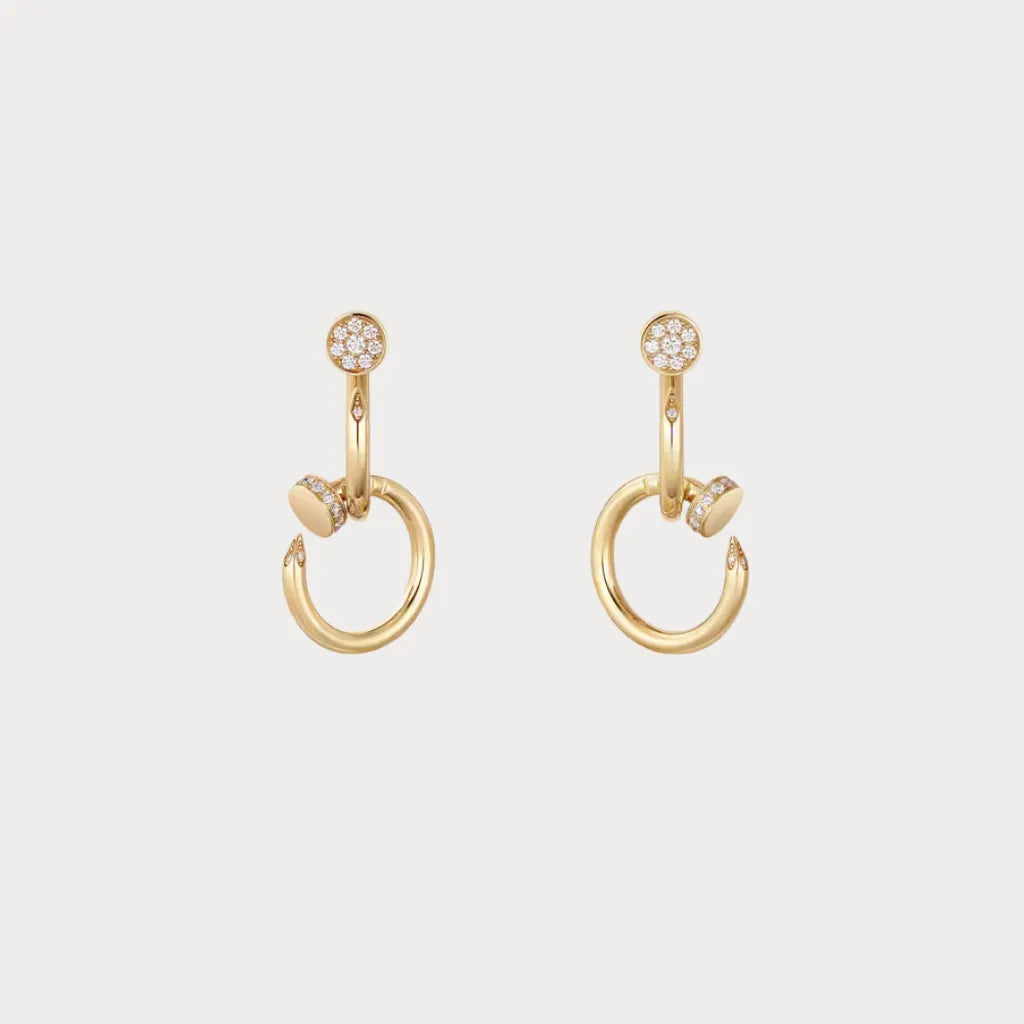 Juste un Clou Pave Drop Earrings