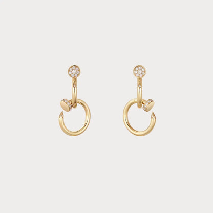 Juste un Clou Pave Drop Earrings