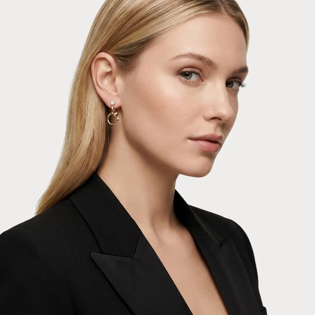 Juste un Clou Pave Drop Earrings