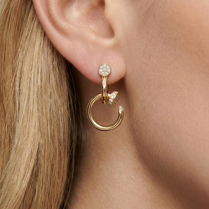 Juste un Clou Pave Drop Earrings