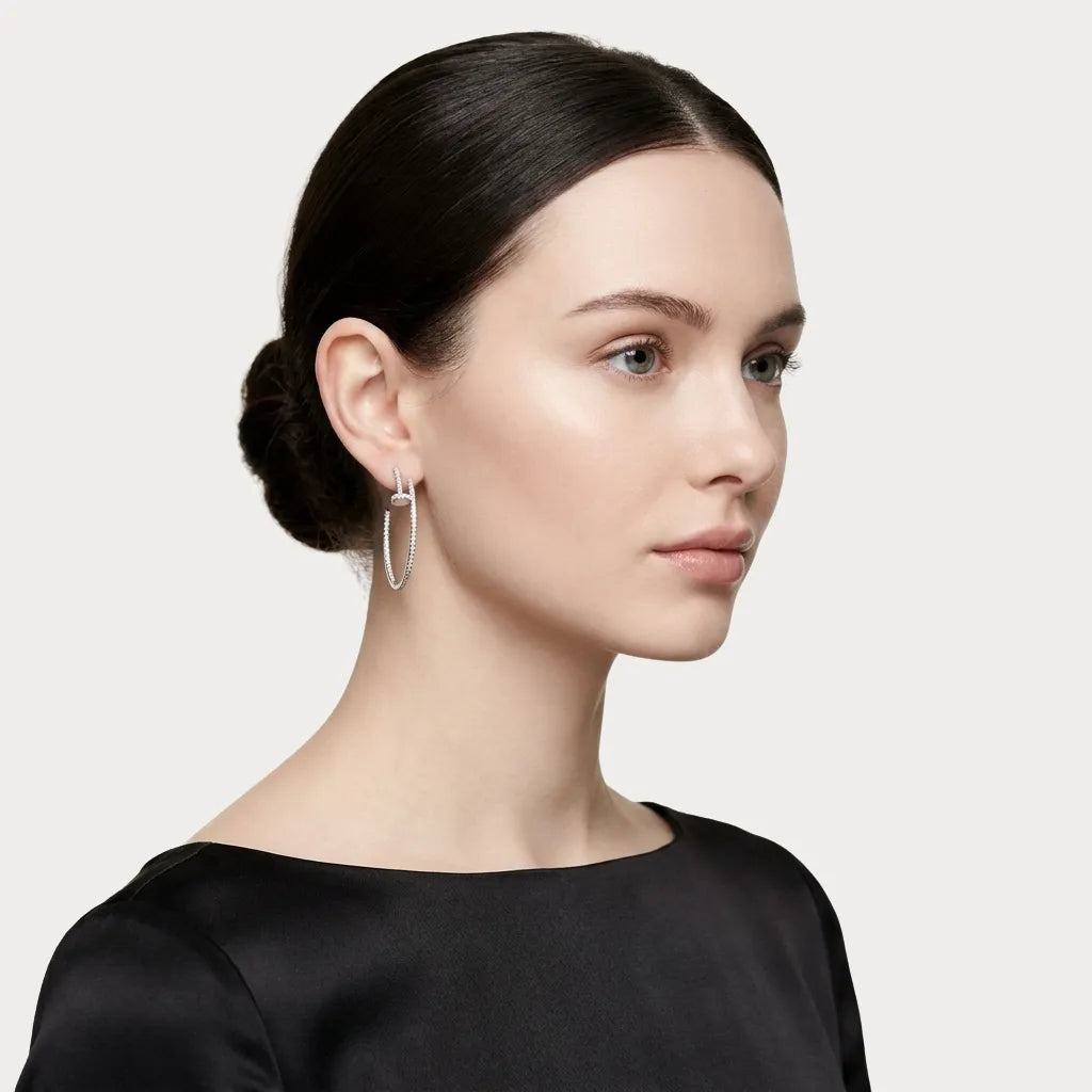 Juste un Clou Pave Hoop Earrings