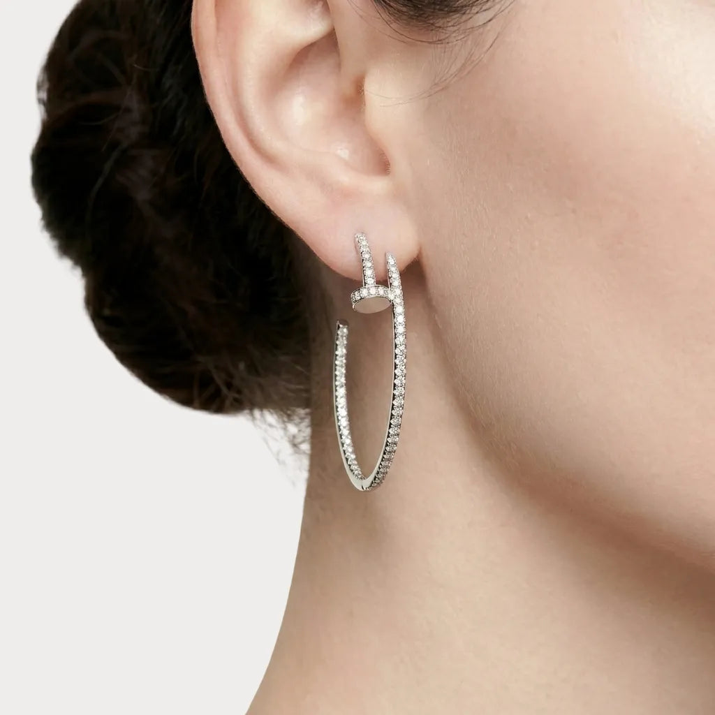 Juste un Clou Pave Hoop Earrings