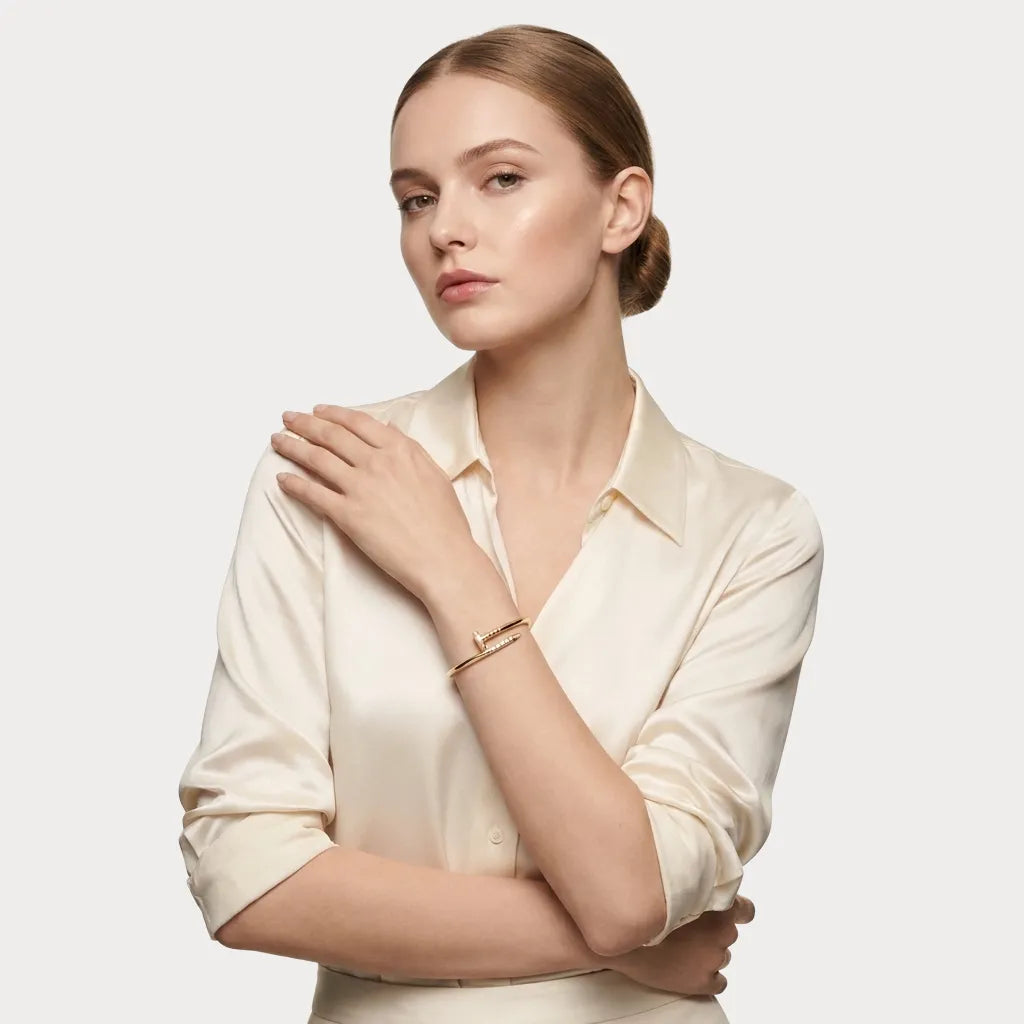 Juste un Clou Pavé Nail Bangle Bracelet