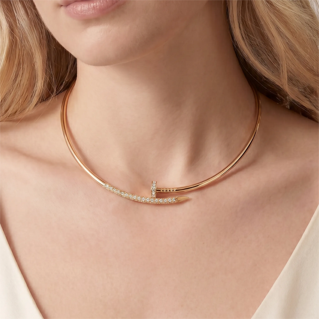 Juste Un Clou Pave Nail Collar Necklace