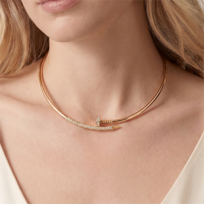 Juste Un Clou Pave Nail Collar Necklace