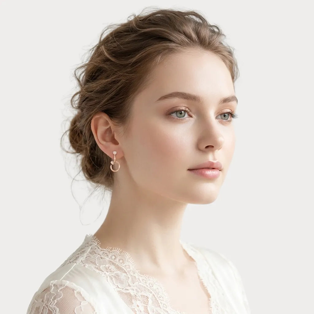 Juste un Clou Pave Nail Drop Earrings