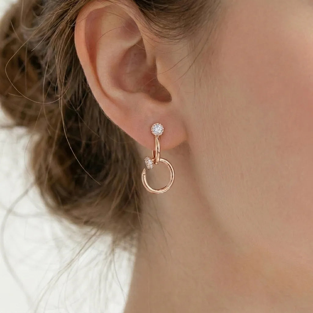 Juste un Clou Pave Nail Drop Earrings