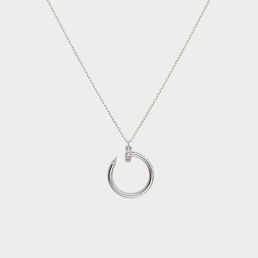 Juste Un Clou Pave Nail Hoop Necklace