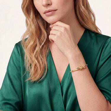 Knot Yellow Bangle Bracelet